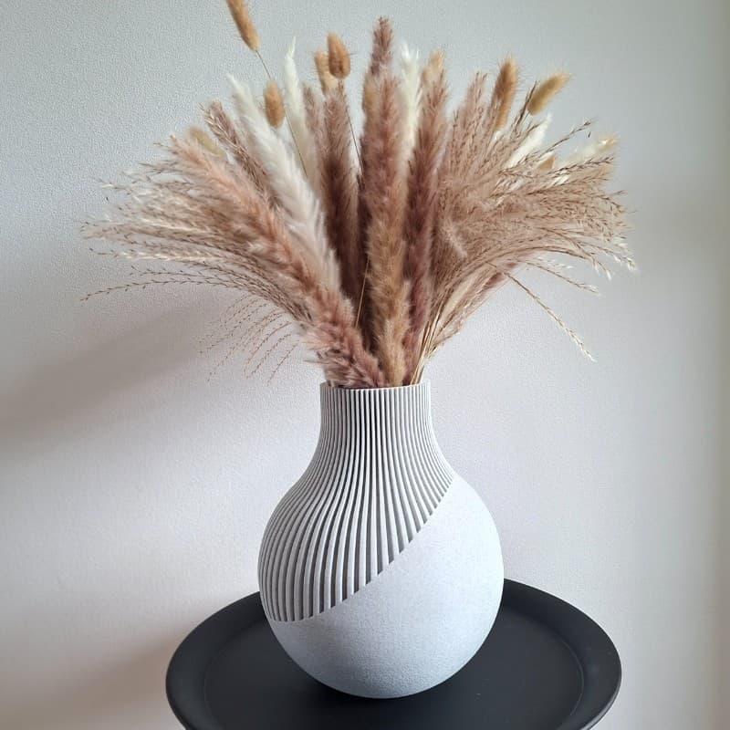 Bauchige Japandi Vase 